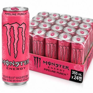 몬스터 에너지 드링크 파이프라인 펀치, 355ml, 24개