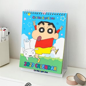 2027 짱구달력 데스크 캘린더 세로형 27년 탁상달력 책상 캐릭터 (스티커포함)