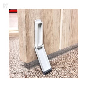 로켓터틀 방문 미니말굽 무타공 ABS 백색 88x30mm 국산 도어스토퍼 현관스토퍼