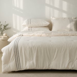 세린룸 고밀도 극세사 차렵이불세트 양면 겨울 침구 두꺼운 라지킹패드 킹이불베개 밀크화이트 SS이불