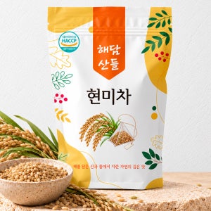 해담산들 국산 현미차 티백 (50개입) HACCP 생분해 삼각필터 곡물차