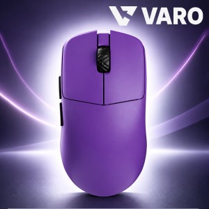 VARO V1 PLUS 슈퍼라이트 8K 초경량 무선 게이밍마우스 퍼플