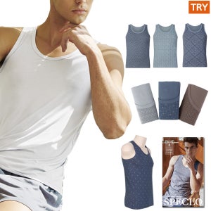 트라이 남자 런닝 셔츠 메리야스 순면 쿨 나시 민소매 세트