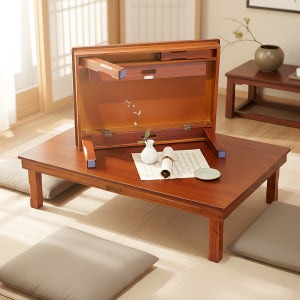 가온공방 원목 교자상 접이식 1200 6~8인용 집들이상 제사상 캡상다리