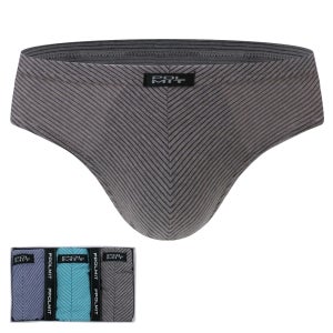 PMP139 폴밋 스트라이프 면스판 남자 삼각 팬티 3매입