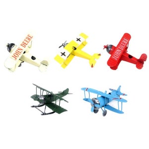 클래식 미니 비행기 모형 세트 레트로 복고풍 빈티지 홈데코 매장 꾸미기 장식 소품