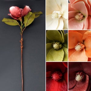 마그놀리아 조화 인조 목련 꽃 스프레이 85cm 6색 택1 각24개 세트 매그놀리아 조화꽃 꽃장식