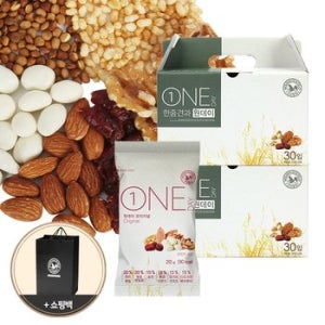 [산과들에]하루견과 원데이오리지널 30입 선물세트x2 +쇼핑백