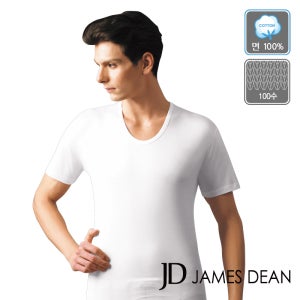 JHMRR104 제임스딘 순면 100수 실켓 남성 반팔 런닝