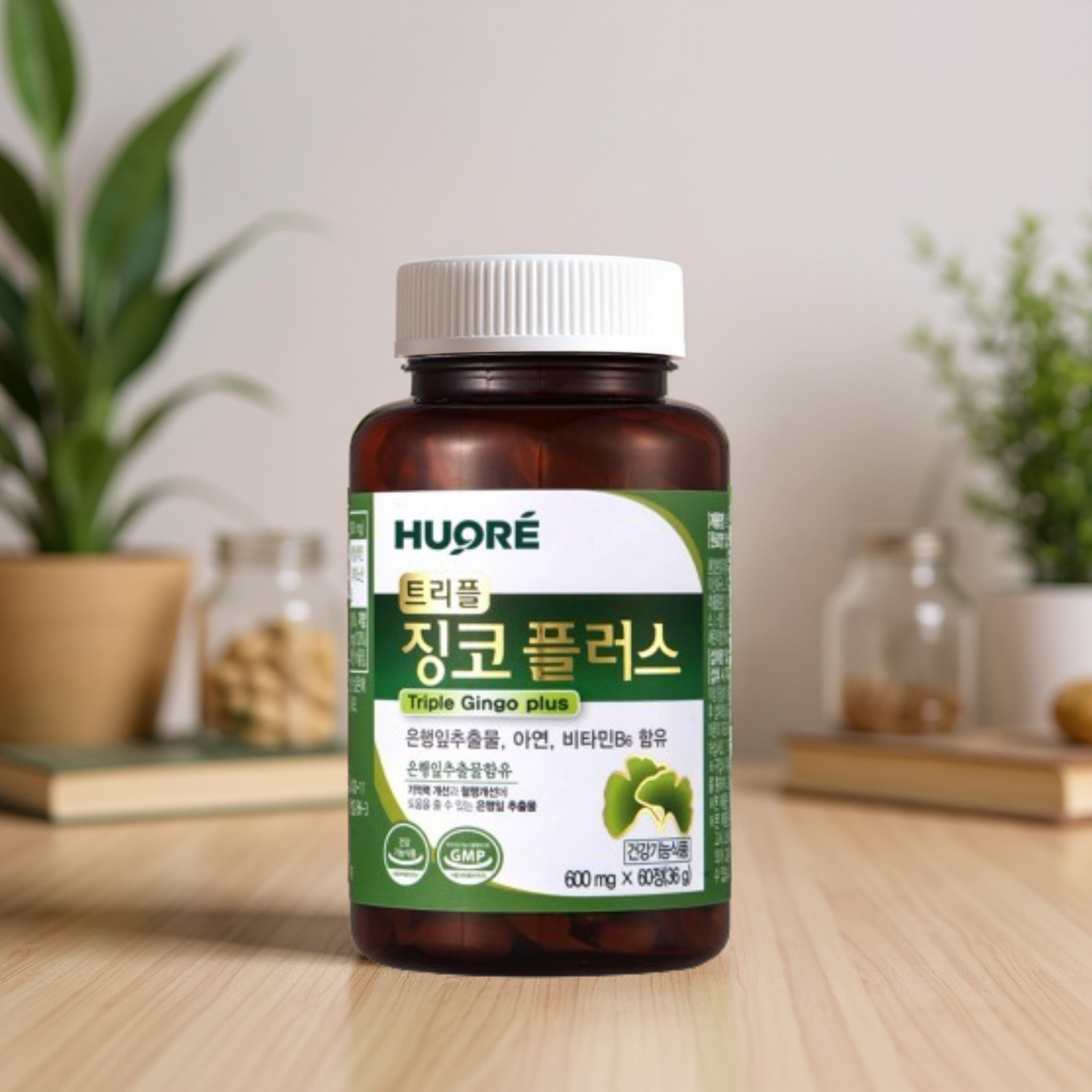 징코 은행잎추출물 혈액순환 <b>트리플징코플러스</b> 60정, 1개