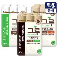 100% 천연펄프 그루 3겹 30롤 화장지 오리지널 / 마일드 / 화이트