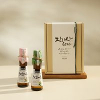 [답례품 선물세트] 국내산 햇참깨 저온압착 황금빛 햇참기름과 들기름 160ml(2병)