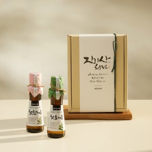 국산 참기름 들기름 저온압착 선물세트 160ml 2병 지리산처럼