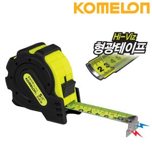 코메론 줄자 자석 자켓 형광자켓 5m 선명한눈금 홀드기능 고무그립 가정용 산업현장 수공구