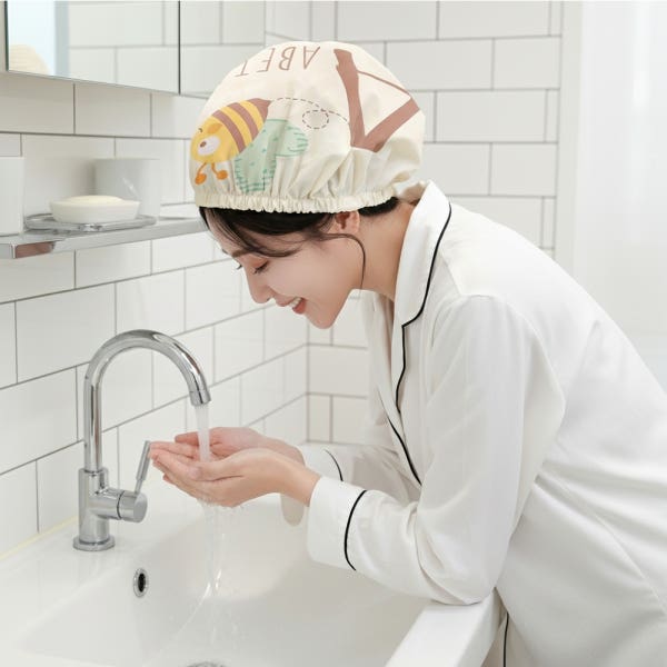 1+1 방수 헤어캡 비닐 샤워캡 헤어팩 머리