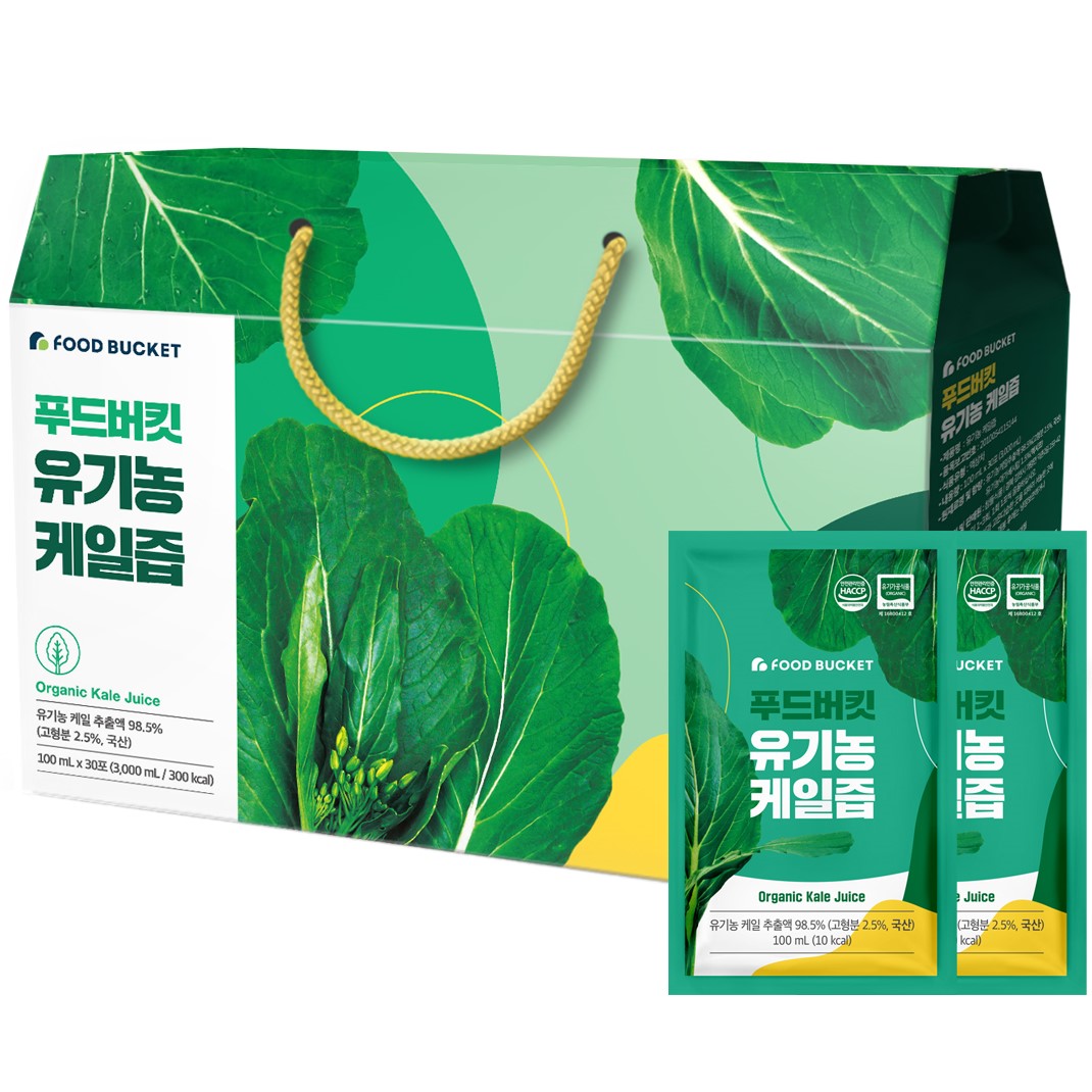 <b>푸드버킷</b> 유기농 케일즙 100ml x 30개입