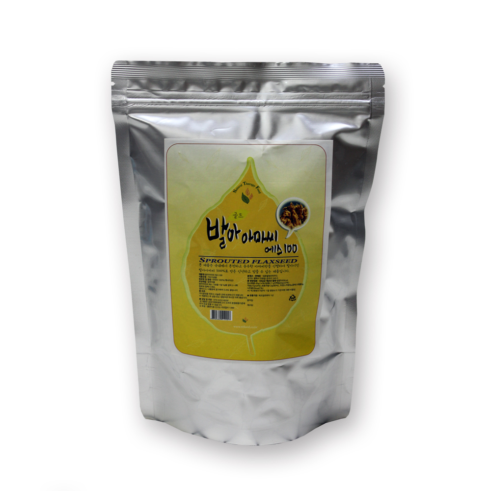 100% 캐나다산 국내 제조 볶지 않아 신선한 통 발아 <b>아마씨</b> 에스100 (500g)