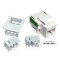 [ SAFE-B6-MODULE ] CAT6 모듈러잭 Modular Jack 키스톤잭 가이드 시스템모듈 RJ45 플러그 아울렛 플레이트 Outlet Plate 장착 tooless