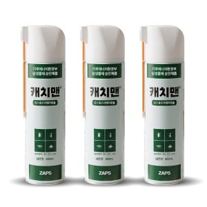 국민 바퀴벌레약 NO1 캐치맨 잡스 울트라 에어로솔 빈대 러브버그 살충제 500ml, 3개