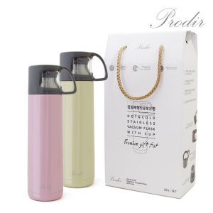 프로디아 보온병 선물세트, 컵일체형 진공보온병, 350 ml, 500 ml