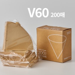 V60 핸드드립필터 커피필터 커피여과지 원두 거름종이 B200매 고노 하리오 02 드리퍼