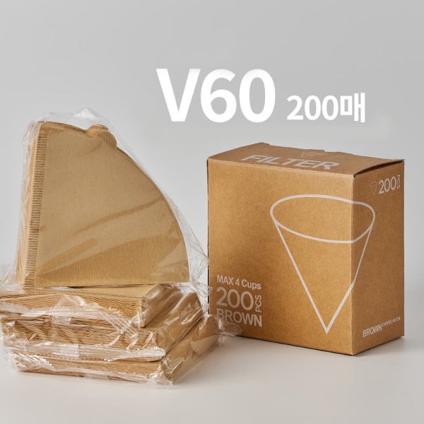 빈플 V60 드립커피 필터 여과지 커피 거름종이 B200매 핸드드립 하리오 필터 02 호환