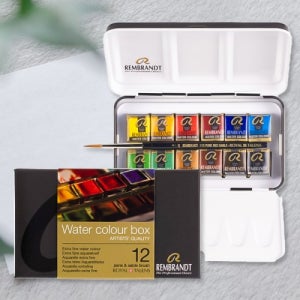 로얄탈렌스 렘브란트 수채화 고체케익세트 12색 고체 물감 수채화 워터칼라 컬러 취미