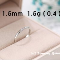 [백금반지]백금엥게이지반지 1.5mm / 1.5g ( 0.4 )