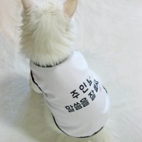 주인님 말씀을 잘 듣자 민소매 면 티셔츠 XS - 2XL 강아지 고양이 옷