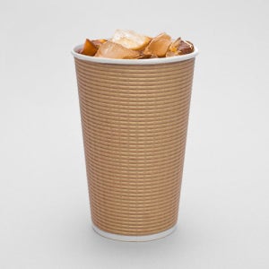 480ml (16온스) 3중 단열 종이컵 엠보싱 크라프트 1박스(500개)