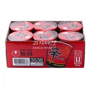 농심 과자마켓 신라면컵6입 65gX6