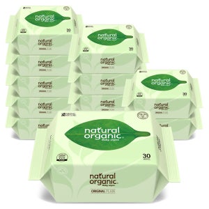 네츄럴오가닉 아기물티슈 오리지널 플레인 휴대용 리필형30매[12팩]