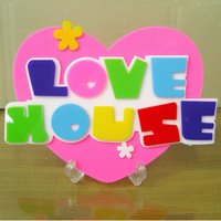 LOVE HOUSE 24cm x 18.5cm 문패 방꾸미기 문꾸미기