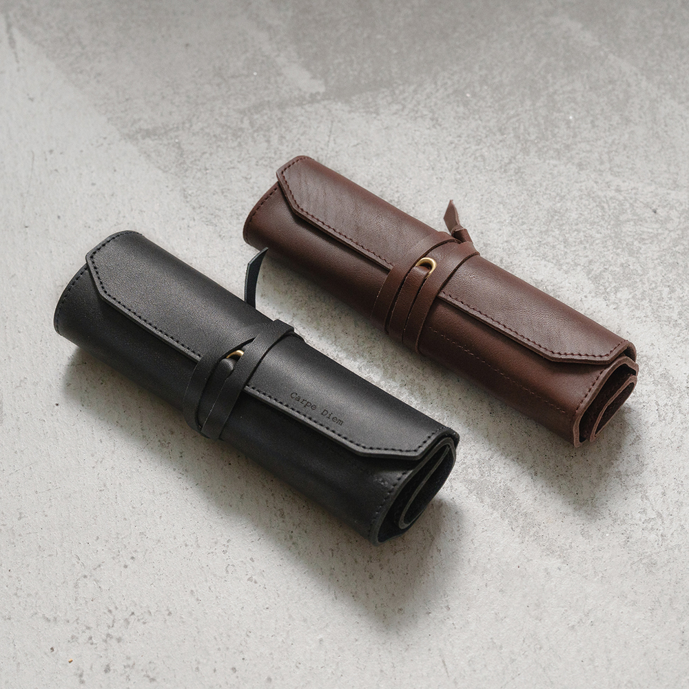 5505 롤링 펜 파우치 가죽 필통 롤타입 고급 펜케이스