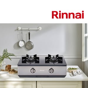 전국설치 린나이 2구 스탠드형 일반 레인지 자동불꽃차단 센서 가스렌지 LNG도시가스, 골드
