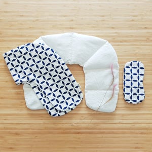 [어깨커버포함] 팥 어깨찜질팩 + 눈찜질팩 다용도 허리겸용 검정타일