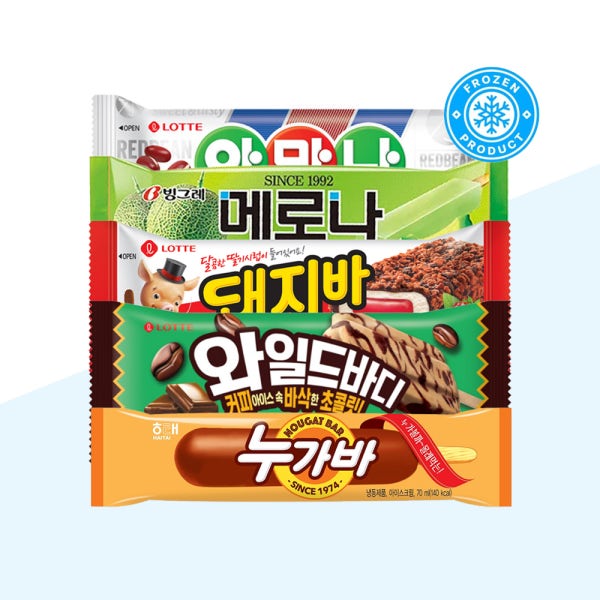 저당 제로 막대 아이스크림 메로나 누가바 와일드바디 돼지바 5개