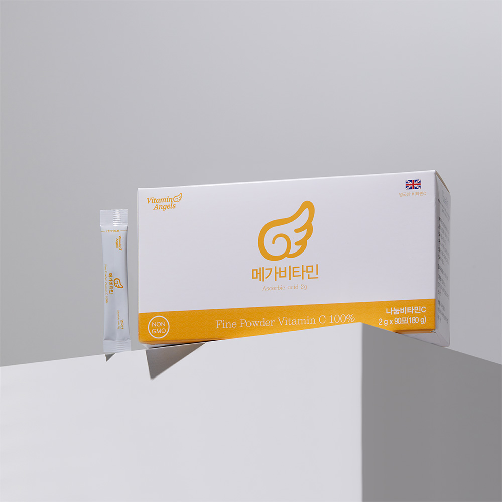 메가<b>비타민C</b> 2000mg (<b>비타민엔젤스</b> 고용량 <b>비타민C</b> 2gX90포 3개월분)