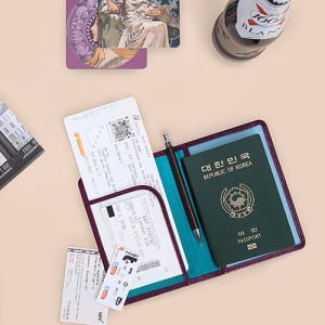 해킹방지 여권지갑 안티스키밍 여권케이스 RFID차단 플래시패스커버 모노 CLASSY PLAIN NO SKIMMING PASSPORT MINI