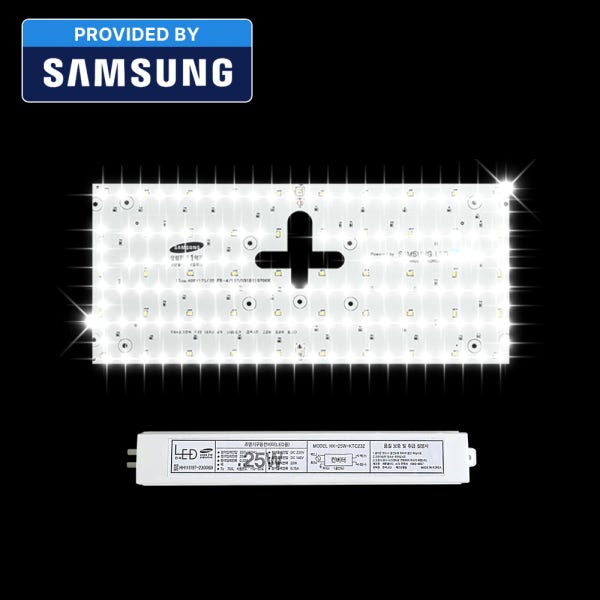 LED모듈 기판 리폼 방등 거실 40x17.5cm 25W 주광색 S6등급 KC안정기세트
