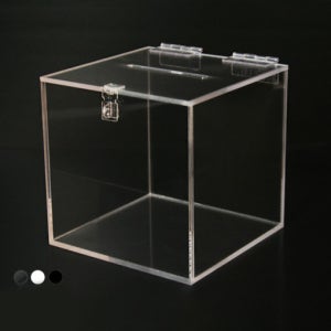 아크릴 투표함 모금함 이벤트함 식권함 박스 25x25x25cm 3T