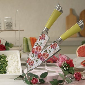 천년 장미칼 주방식도 4종세트 부엌칼 과도 만능가위 톱니