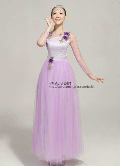 무용의상, 연보라 (치마길이 조정가능)