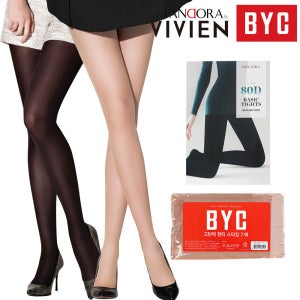 비비안 고탄력 팬티스타킹 5매 10매 겨울 스타킹 기모 학생 여성 살색 검정 무발 착시