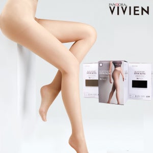 비비안 고탄력 팬티스타킹 10족 겨울 기모 스타킹 학생 여성 직장인 검정 무발 유발