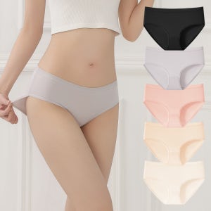 여성팬티 5매 세트 여자 순면 인견 모달 맥시 면 팬티 위생 편안한 데일리 속옷