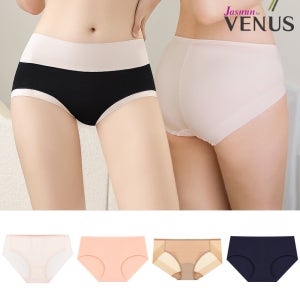 비너스 여성팬티 심리스 햄 누디 노라인 팬티 여름 쿨 메쉬 인견 면 여자 속옷 맥시
