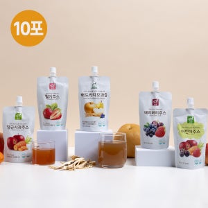 맑은농장 설탕 없는 당근사과주스 100ml x 10개입 아기주스 어린이주스 배도라지 딸기 베리베리주스