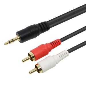 3.5 AUX to 2RCA 케이블 스테레오 오디오선 앰프 스피커 연결선