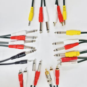 AUX케이블 앰프연결선 오디오케이블 5.5-3.5파이케이블 1.5M